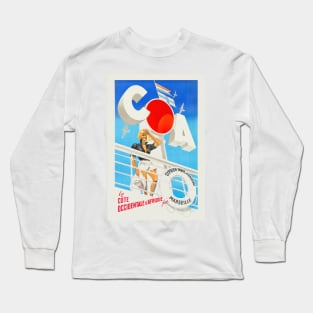 COA Marseille France Vintage Poster Long Sleeve T-Shirt